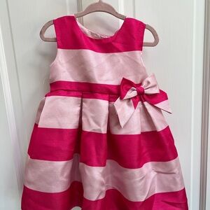 Elegant Pink Striped Kids Formal Dress